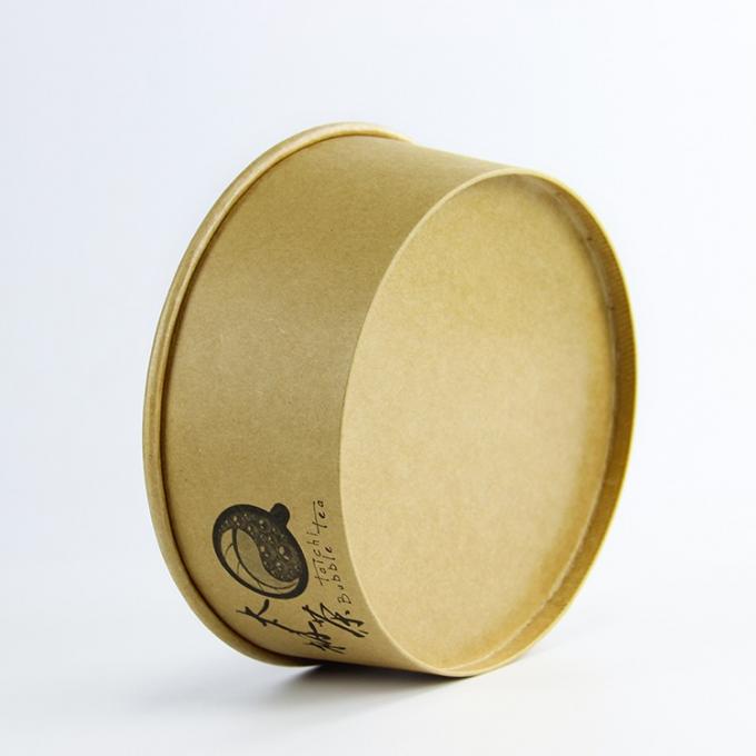 کاسه سالاد 1300 میلی لیتری Kraft PLA زیست تخریب پذیر با درب پلاستیکی 1