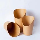 فنجان وافل یکبار مصرف کاغذ یکبار مصرف کاغذ Kraft با آرم های سفارشی پایدار