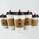 چاپ آستین فنجان کاغذ راه راه کرافت 12 اونس برای قهوه