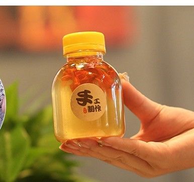 چای شیر 400 میلی لیتر آب بطری حیوان خانگی ، بطری های آب خالی با مغازه های دسر آرم