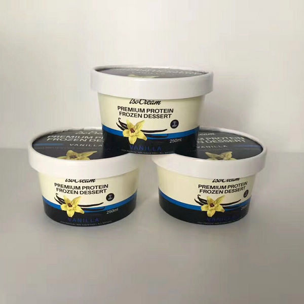 فنجان بستنی کاغذی با ایمنی مواد غذایی 16oz با درب دارای نشت دو لایه پوشش داده شده - مقاوم در برابر