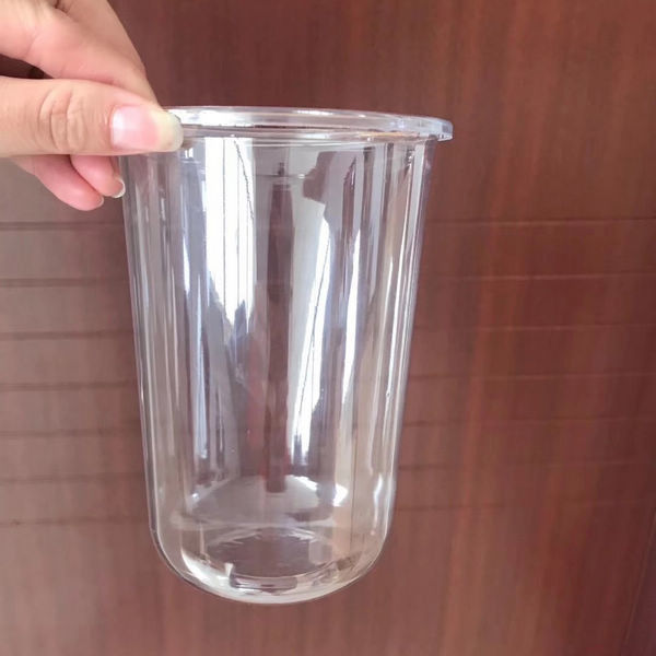 لوگو چاپ شده قهوه های یکبار مصرف قهوه یکبار مصرف 500ml U شکل با مقاومت بوی درب