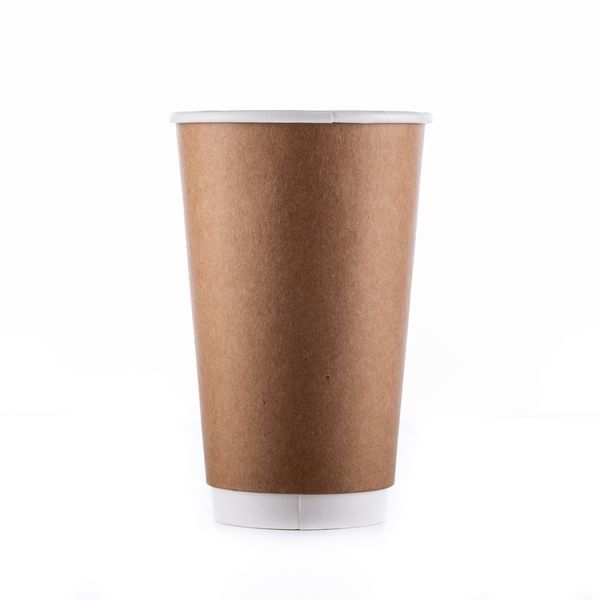 فنجان های قهوه داغ دو جداره Kraft Paper ، لیوان های سفارشی شده با کاغذ مخصوص رنگ