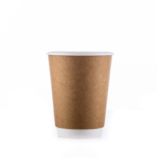 فنجان های قهوه داغ دو جداره Kraft Paper ، لیوان های سفارشی شده با کاغذ مخصوص رنگ