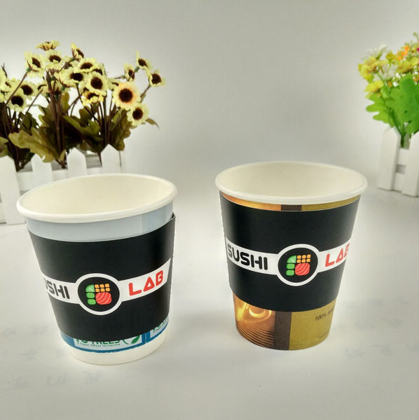 8oz / 12oz / 16oz لیوان تک کاغذ دیواری ، جام قهوه کاغذی یکبار مصرف با درب و آستین