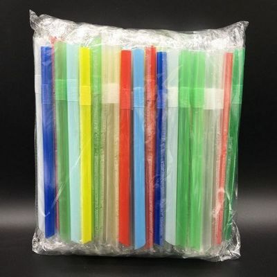 نی نوشابه پلاستیکی رنگارنگ 0.6 * 23 سانتی متر برای فروشگاه های Boba